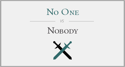 No One vs. Nobody