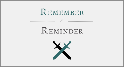 Remember vs Reminder vs Remainder