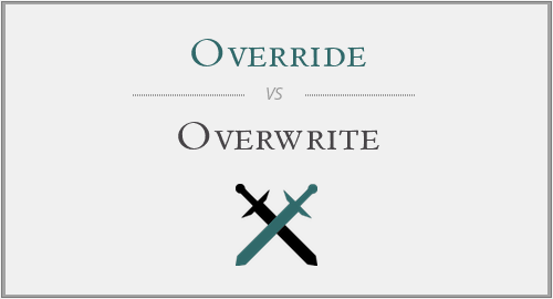 Override vs Overwrite