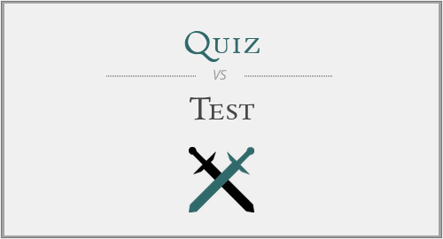Quiz vs. Test