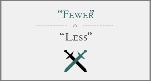 “Fewer” vs. “Less”